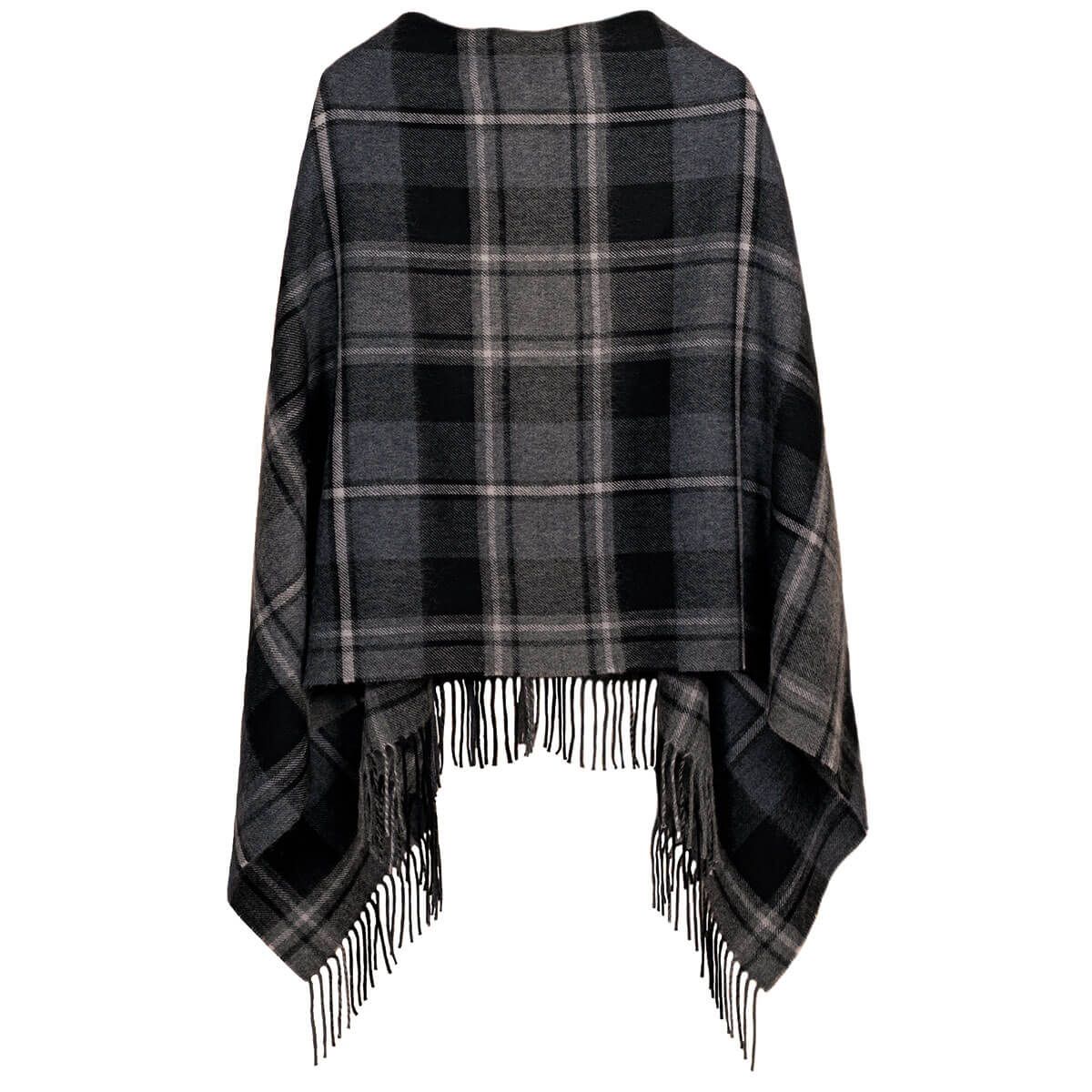 Georgia MacRae Hunting Grey Lambswool Poncho - Click Image to Close